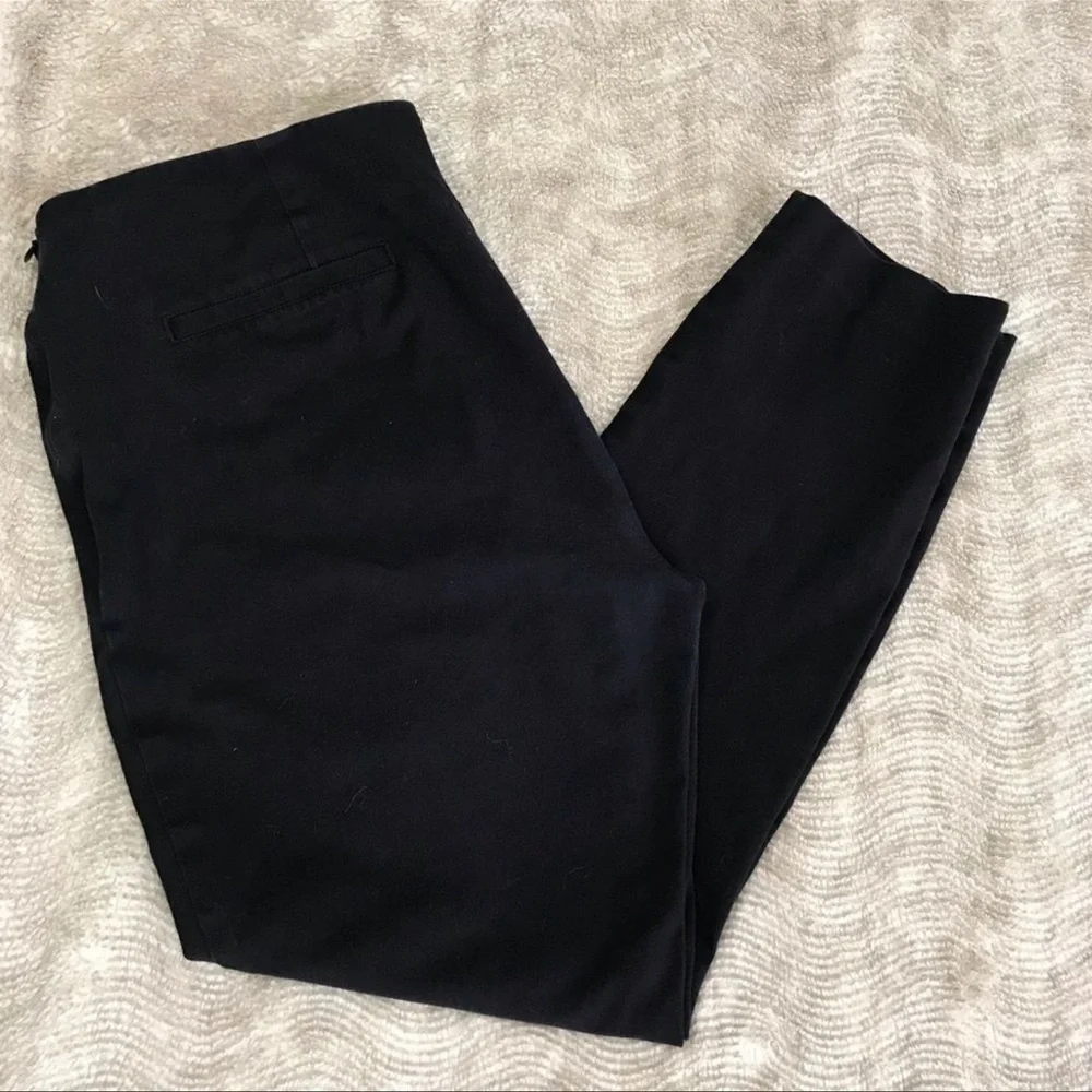 CABI Pencil Slacks Side Zip Black Size 4 #5174 EUC